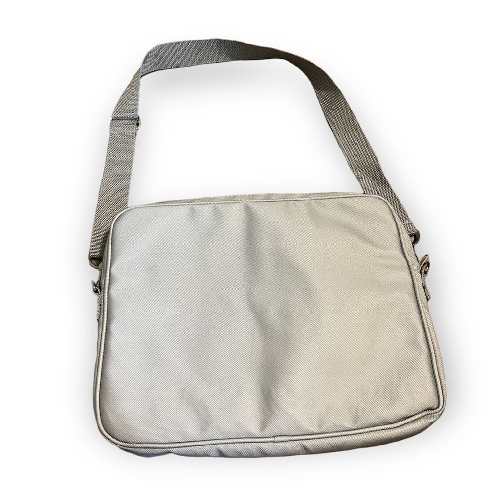 Light Grey Solid Padded Laptop Case & Bag